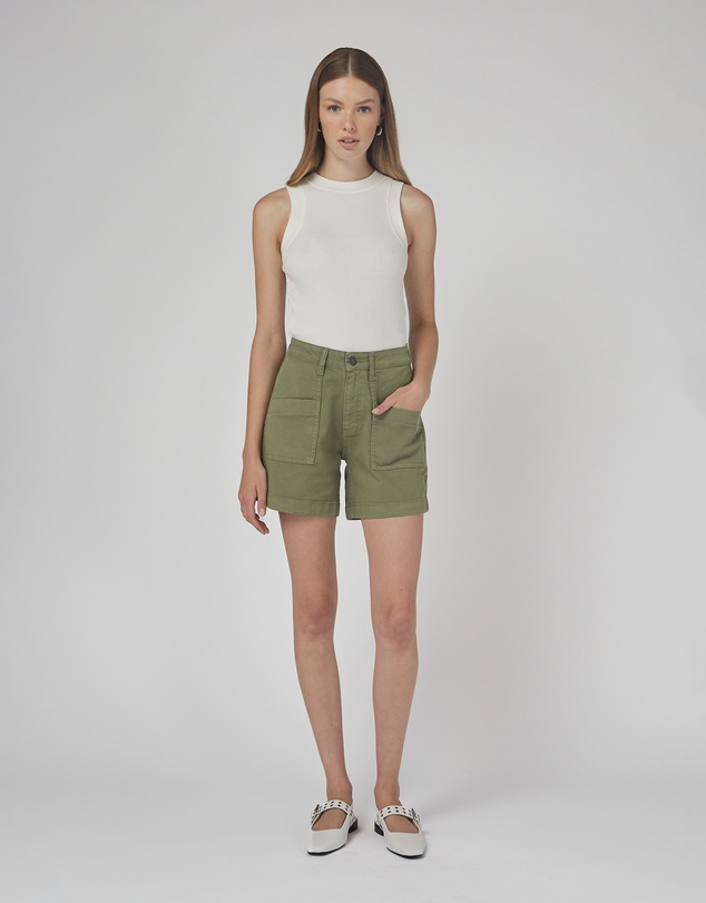 DRICOPER DENIM - Zaplin Oil Green Shorts