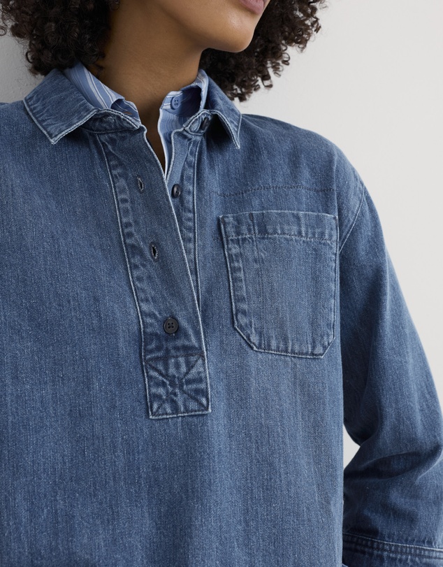 Seasalt - Seasalt Cornwall Blue Oak Leaf Shirt