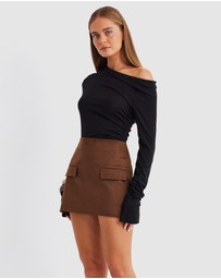 SNDYS - Amelia Suede Mini Skirt