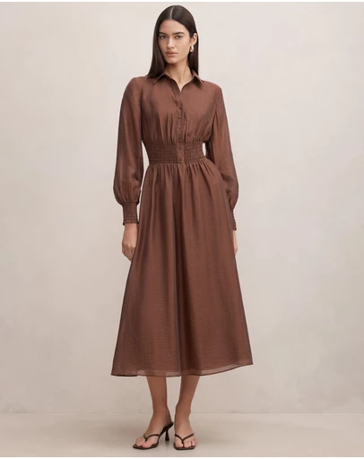 Forever New - Elissa Shirred Waist Midi Dress