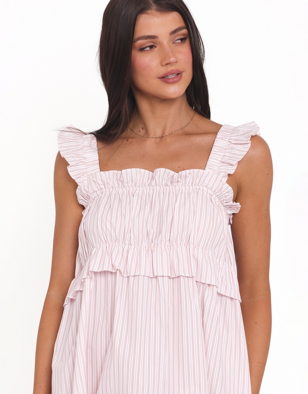 Petal & Pup - Keonia Mini Dress - Pink Stripe