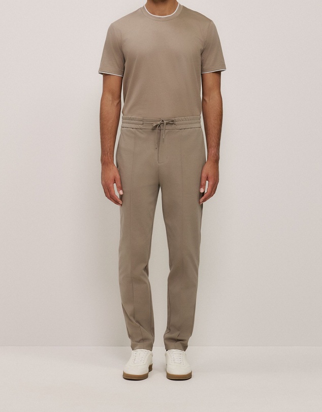 Trenery - Ponte Straight Leg Pant in Dark Taupe