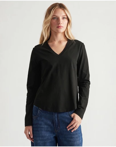 Decjuba - Imogen V Neck Long Sleeve