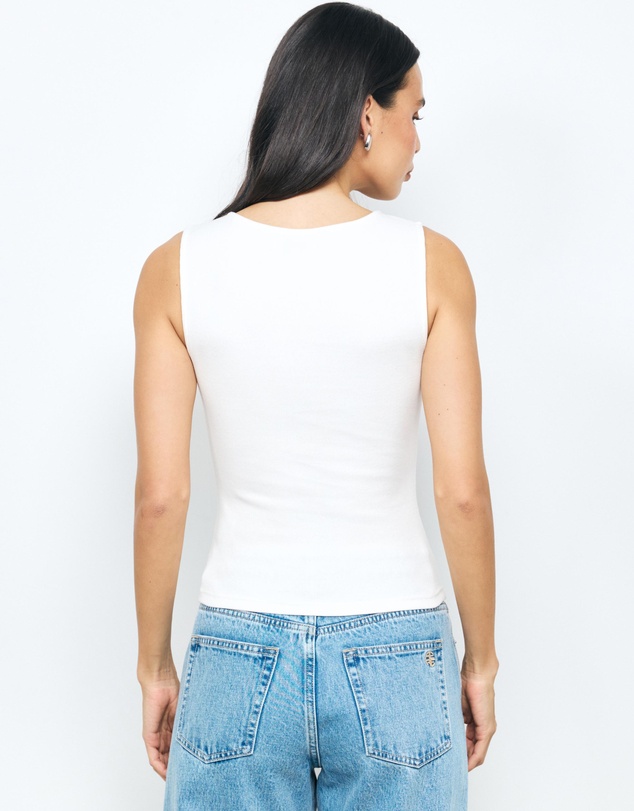 AERE - Ribbed Boat Neck Tank