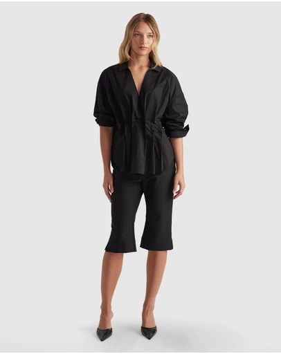 Decjuba - Pia Pleated Oversized Shirt
