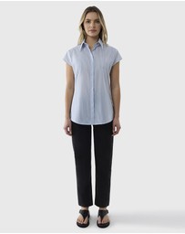 Farage - Cap Sleeve Stripe Shirt