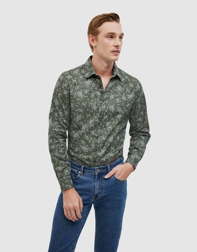 Politix - Bouquet Print Long Sleeve Shirt