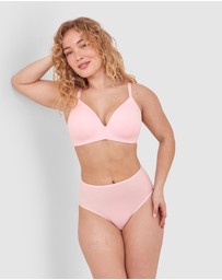 Bras N Things - NKD High Waist Brazilian Knicker-Pink