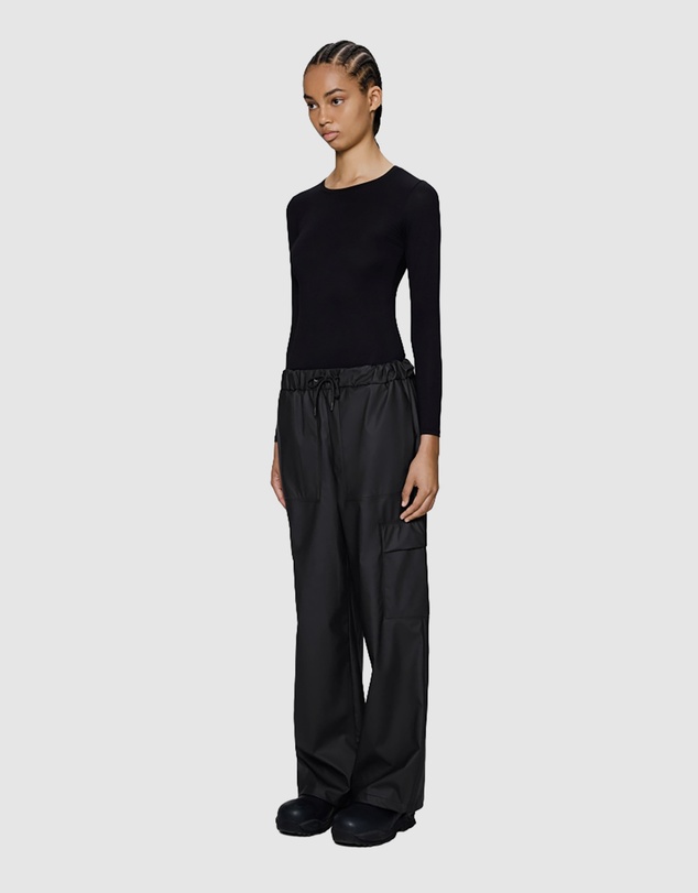 RAINS - Women's Cargo Rain Pants Wide Black