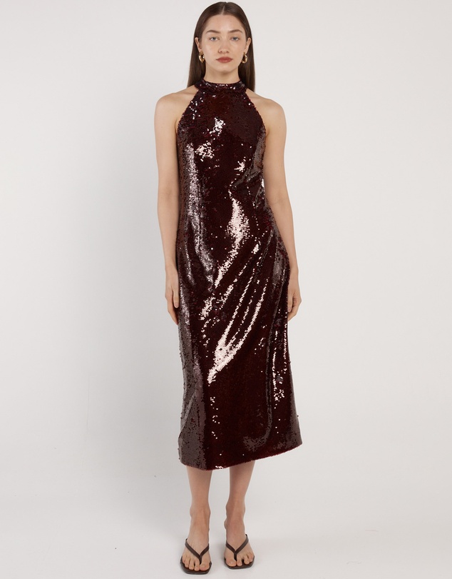 Fate + Becker - Juliette Sequin Halter Dress