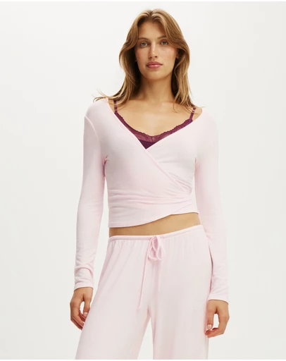 Cotton On Body - Super Soft Wrap Long Sleeve Top