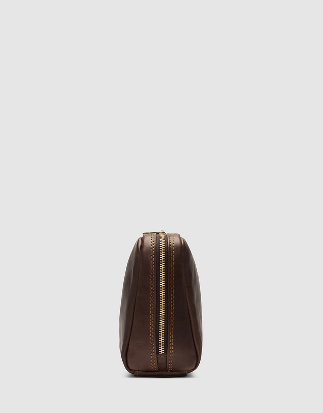 Republic of Florence - Primo Matt Chocolate Toiletry Bag