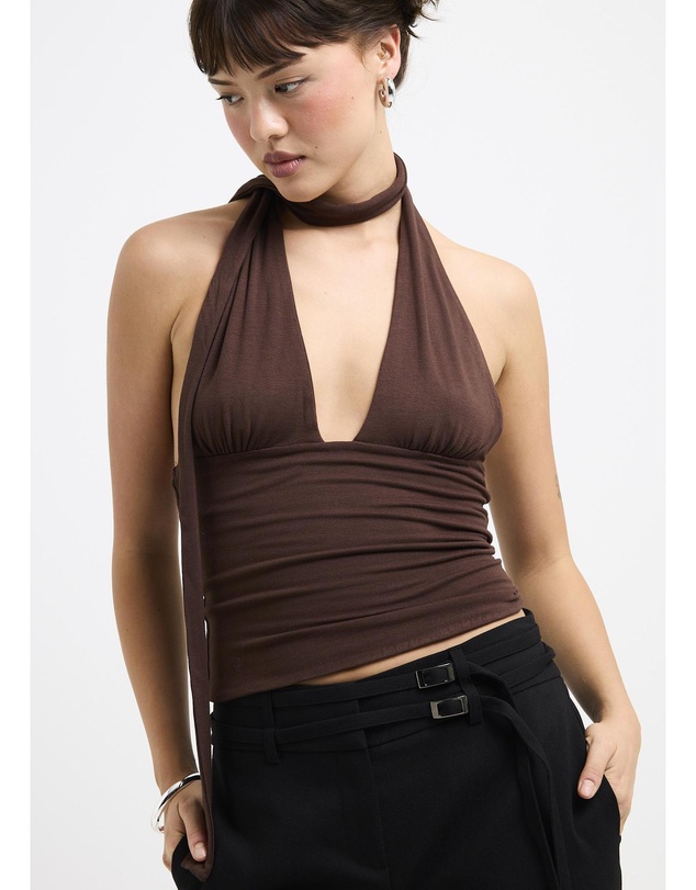 Alice In The Eve - Eloise Halter Scarf Top