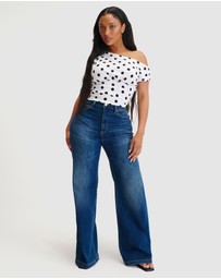 Cotton On - Curvy Stretch Wide Jeans