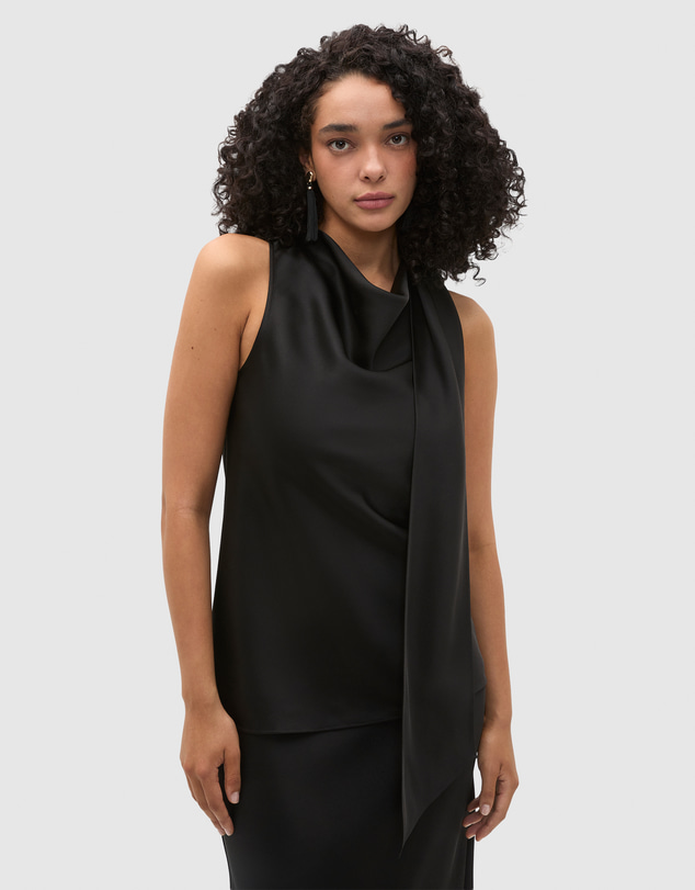 Seed Heritage - 90s Satin Wrap Neck Top