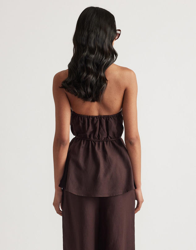 Decjuba - Gwen Linen Blend Halter Top