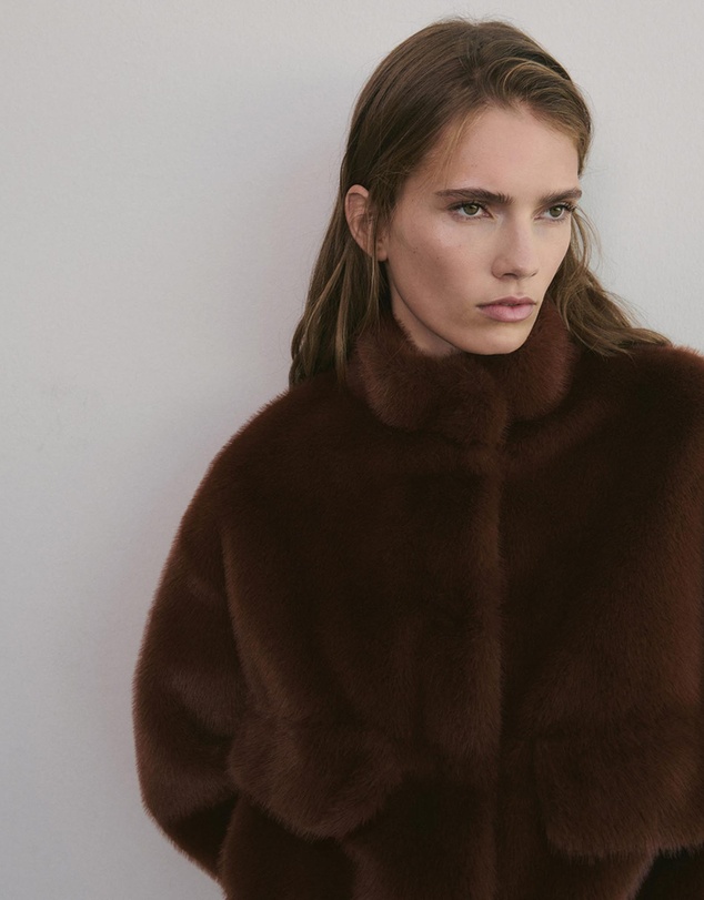 M.N.G - Faux-Fur Jacket With Pockets