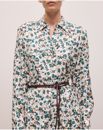 Trenery - Liora Floral Belted Dress in Forest
