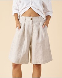 CAMIXA - Bermuda Linen Shorts Jorts