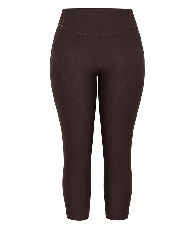 City Chic - Sara Rib Active 7/8 Legging