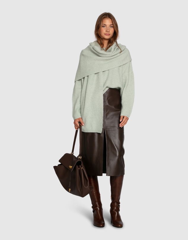 Belle & Bloom - Understated Leather Pencil Skirt