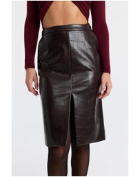 Bardot - Rheba Vegan Croc Leather Skirt