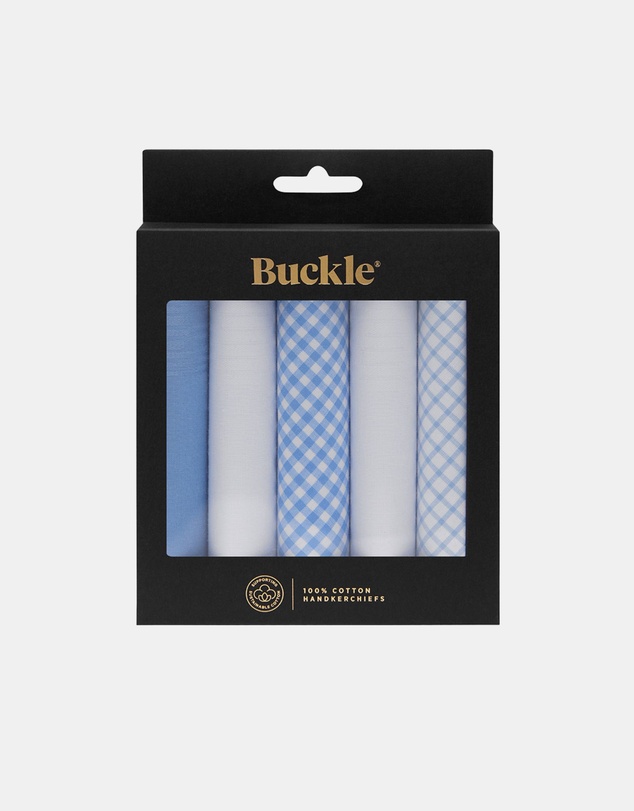 Buckle - Glacier 5-Pack 100% Sustainable Cotton Handkerchief Set