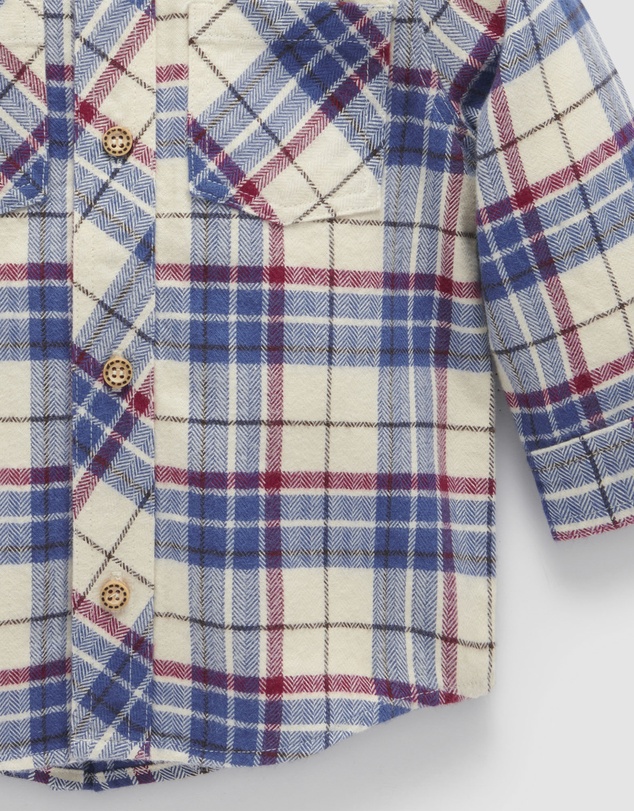 Purebaby - Check Shirt -Kids-Babies