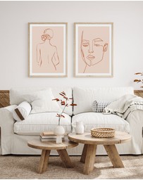 Olive et Oriel - Female Form IV Terracotta Art Print