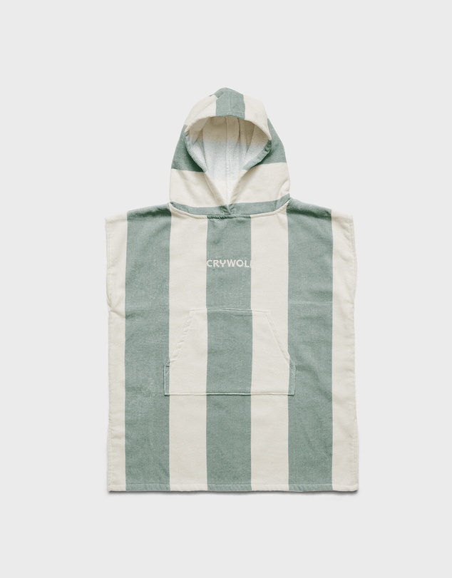 Crywolf - HOODED TOWEL Moss Stripe