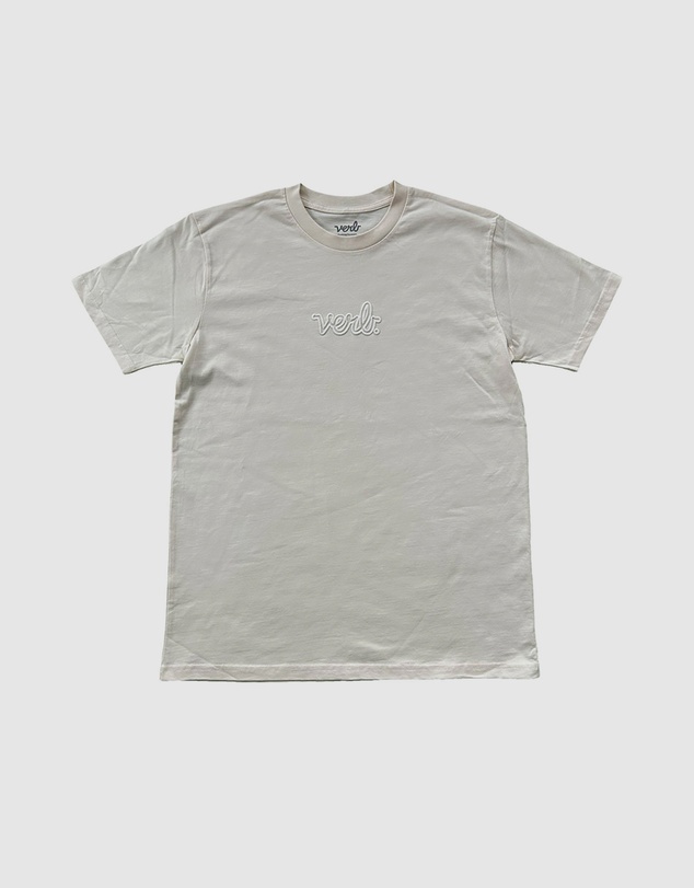 Verb - Verb Puffed Men Classic Logo 100% Cotton Skateboards Tshirt Cream