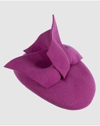 Max Alexander - Winter Fuchsia Felt Pillbox with Bow