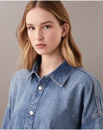 Calvin Klein Jeans - Cotton Linen Blend Button-Down Shirt