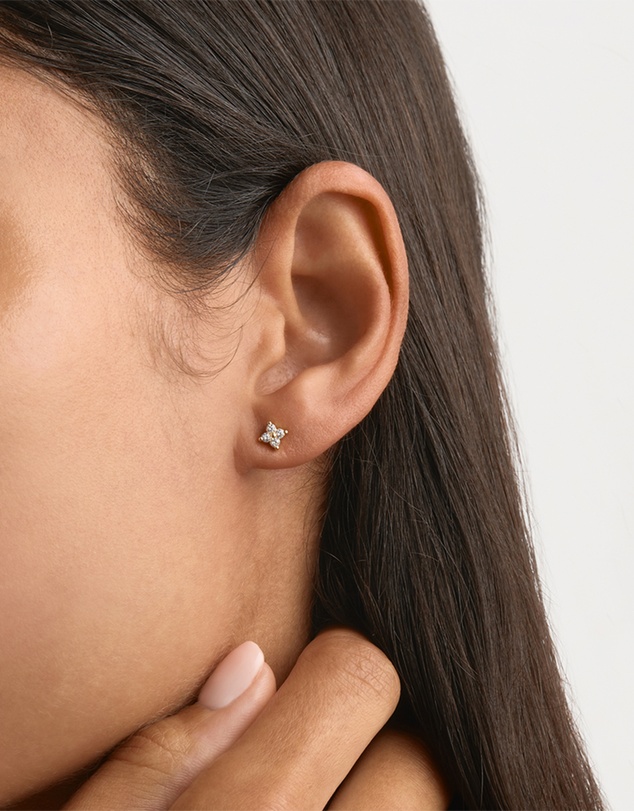 By Charlotte - Crystal Bloom Stud Earrings