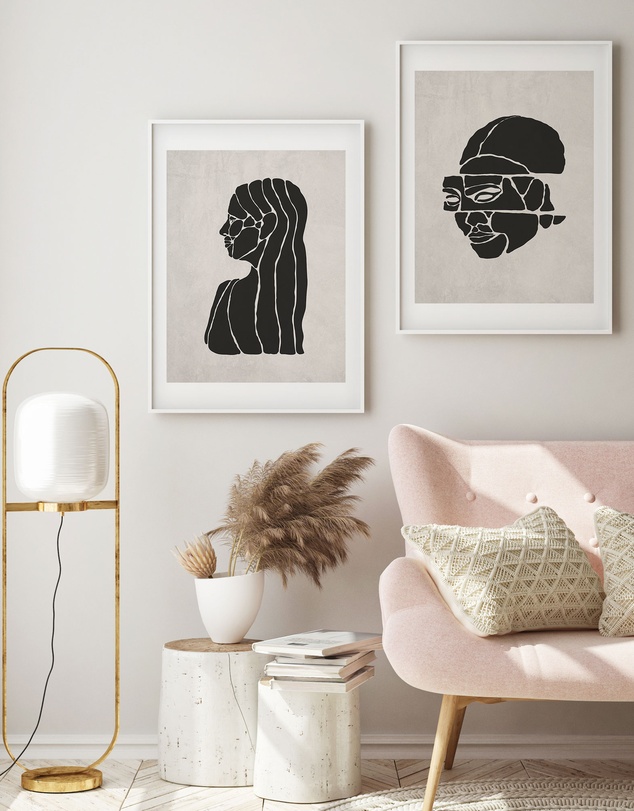 Olive et Oriel - Beauté en Morceaux II Art Print