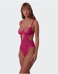 Bras N Things - Vamp Be Mine Bodysuit - Dark Pink