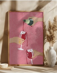 Olive et Oriel - Cheers To My Girl Gang by Raissa Oltmanns Art Print