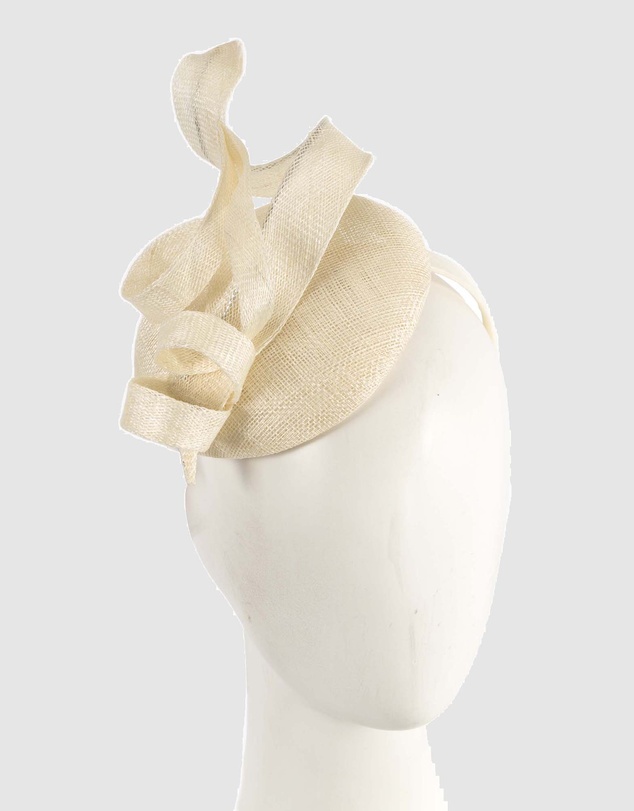 Max Alexander - Pillbox Cream Racing Fascinator