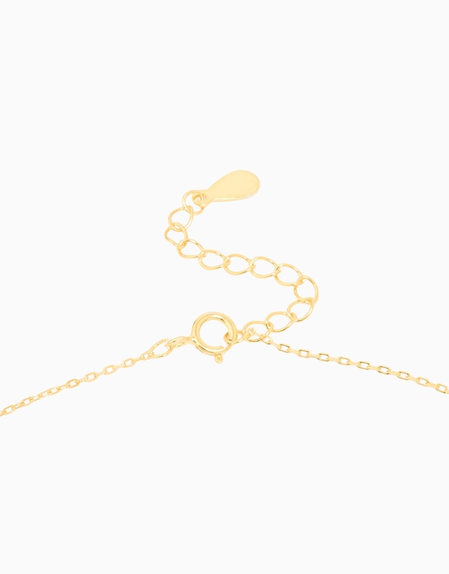 Lovisa - Gold Plated Sterling Silver Cubic Zirconia Cross Necklace