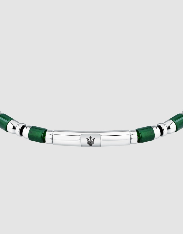 Maserati - Maserati Men's Iconic Agate Green Bracelet