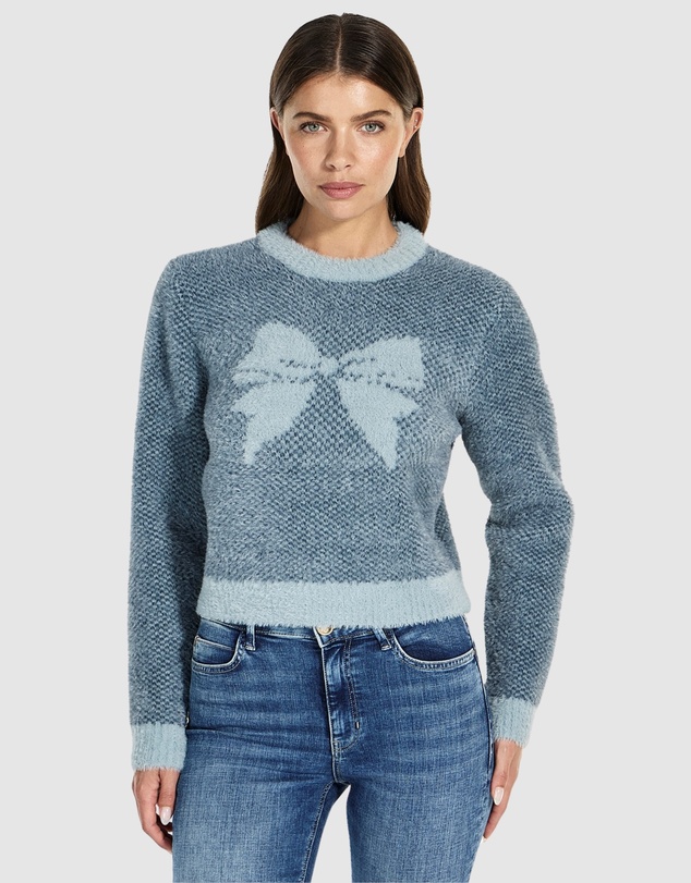 GUESS - Bow Jacquard Sweater