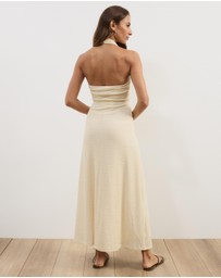 Atmos&Here - Gabi Halter Textured Midi Dress