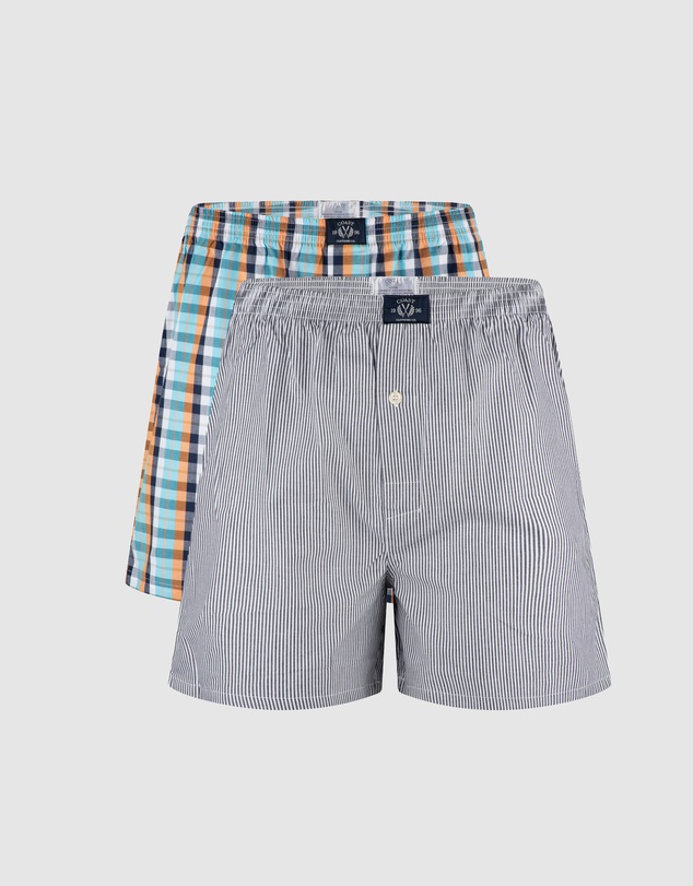 Coast Clothing - Mens Boxers 2 Pack - Multi Check