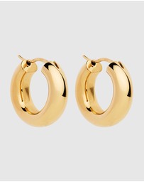 Najo - Cocoon Yellow Gold Hoop Earring