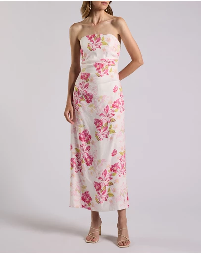 David Lawrence - Argon Strapless Linen Dress