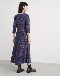 Seasalt - Seasalt Cornwall Blue Veronica Midi Dress in Organic Cotton Jersey