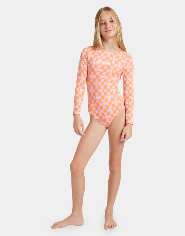 Roxy - Girls 8 to 16 Flowe Check One Piece Rash Vest