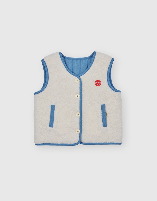 Goldie + Ace - Reversible Chambray Button Vest - Babies-Kids
