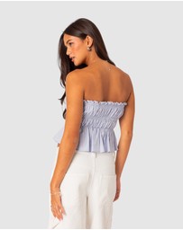 EDIKTED - Katherine linen scrunch top