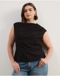 Atmos&Here Curvy - Amaris High Neckline Top
